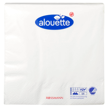 Artikelbild 3 für alouette Servietten weiß 3-lagig 33,0 x 33,0 cm, 30 St., Artikelnummer 559760