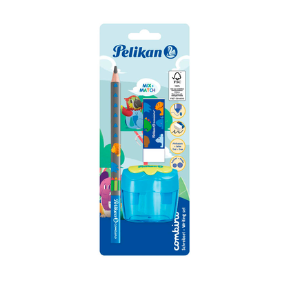 Artikelbild für Pelikan Combino Schreiblern- Bleistift-Set B blau mit Tiermotiv, 1 Set, Artikelnummer 317259