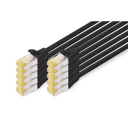 Artikelbild für DIGITUS RJ45-Stecker/RJ-45 Stecker Netzwerkkabel DK-1644-A-010-BL-10 1,0 m schwarz, 10 St., Artikelnummer 382418