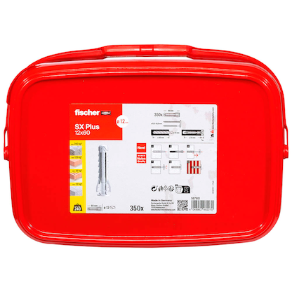 Artikelbild 3 für fischer SX Plus 12x60 im Eimer 567901 Spreizdübel Ø 12 mm x 60 mm, 350 St., Artikelnummer 480998