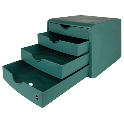 Artikelbild 2 für helit Schubladenbox the green chameleon grün H6429552, DIN A4 mit 4 Schubladen, 1 St., Artikelnummer 823751