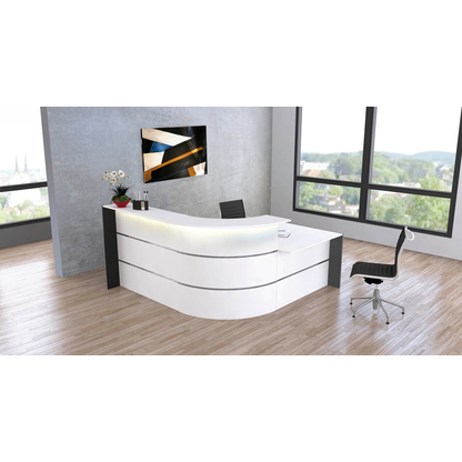 Artikelbild 4 für Kerkmann Empfangstheke BARI L-Form, weiß, anthrazit 235,0 x 200,0 x 112,0 cm, Artikelnummer 690490