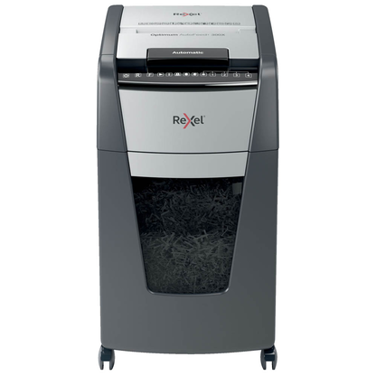 Artikelbild 3 für Rexel Optimum AutoFeed+ 300X Aktenvernichter mit Partikelschnitt P-4, 4 x 26 mm, bis 300 Blatt, schwarz, Artikelnummer 267577