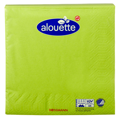 Artikelbild 3 für alouette Servietten grün 3-lagig 33,0 x 33,0 cm, 30 St., Artikelnummer 559961