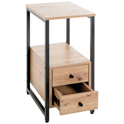 Artikelbild für HAKU Möbel Beistelltisch rechteckig Spanplatte bergen-eiche 30,0 x 40,0 x 63,0 cm, 1 St., Artikelnummer 142418