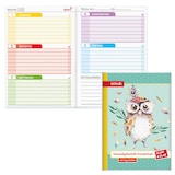 Artikelbild 1 für ROTH Hausaufgabenheft Eule Lieselotte Klipp & Klar liniert DIN A5 ohne Rand, 96 Blatt, 1 St., Artikelnummer 580359