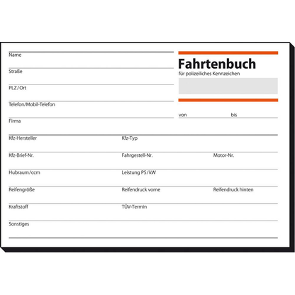 Artikelbild 3 für SIGEL Fahrtenbuch, Pkw mit Kraftstoffverbrauch Formularbuch FA614, 1 St., Artikelnummer 854851