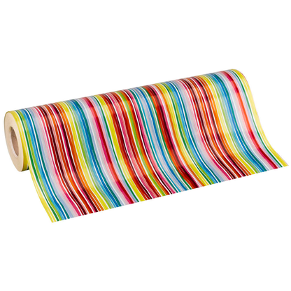 Artikelbild für JUNG SCHÖNER VERPACKEN Geschenkpapier Louisdor Streifen mehrfarbig, 100,0 m, Artikelnummer 675710