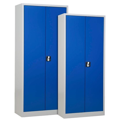 Artikelbild für Gürkan Stahlschränke 111307 lichtgrau, enzianblau 4 Fachböden 92,0/80,0 x 42,0/38,0 x 195,0/180,0 cm, aufgebaut, 2 St., Artikelnummer 561441