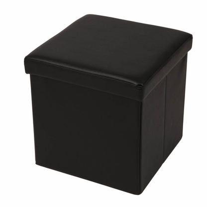 Artikelbild für Echtwerk Hocker mit Stauraum Store Cube EW-SW-0410 schwarz Kunstleder, 1 St., Artikelnummer 161863