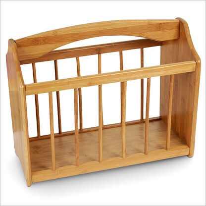 Artikelbild 2 für relaxdays Zeitungsständer 10015644_0 braun Bambus, DIN A4 quer, Artikelnummer 473623