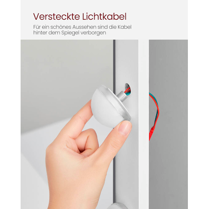 Artikelbild 9 für VASAGLE Schminktisch rechteckig Melamin, Spanplatte weiß 80,0 x 40,0 x 140,0 cm, 1 St., Artikelnummer 438558