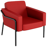 Artikelbild 1 für medso powered by PAPERFLOW Sessel MEDSO L rot schwarz Kunstleder 75,0 x 74,3 x 73,6 cm, 1 St., Artikelnummer 522647