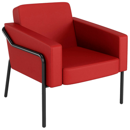 Artikelbild für medso powered by PAPERFLOW Sessel MEDSO L rot schwarz Kunstleder 75,0 x 74,3 x 73,6 cm, 1 St., Artikelnummer 522647