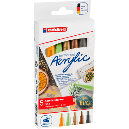 Artikelbild 2 für edding 5300 Acrylstifte-Set farbsortiert 1,0 - 2,0 mm, 5 St., Artikelnummer 534386
