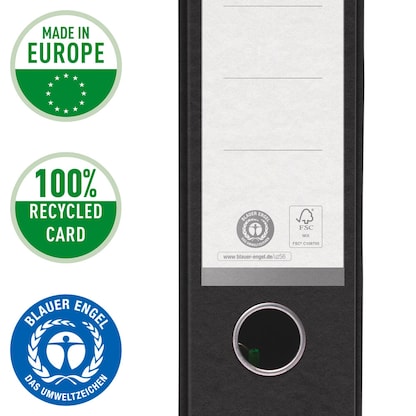 Artikelbild 6 für VON LEITZ Ordner blau Karton 8,0 cm DIN A4, 1 St., Artikelnummer 635898