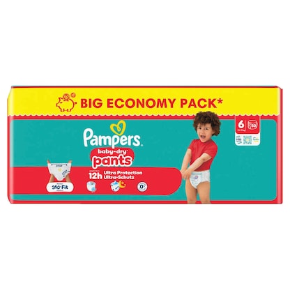 Artikelbild 3 für Pampers® Windeln baby-dry™ BIG ECONOMY PACK Gr. 6 (13-19 kg) für Kids und Teens, 50 St., Artikelnummer 782484