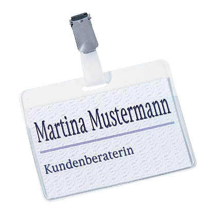 Artikelbild für DURABLE Namensschilder mit Clip 9,0 x 6,0 cm, 5 St., Artikelnummer 489716