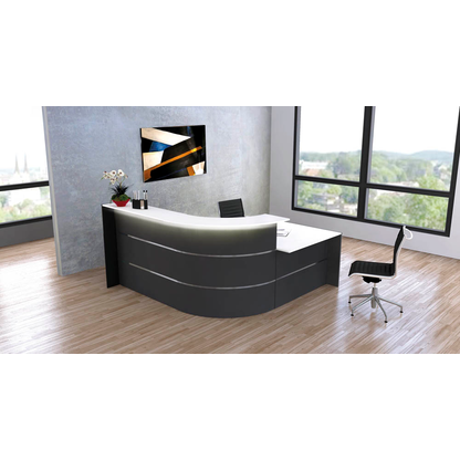 Artikelbild 5 für Kerkmann Empfangstheke BARI L-Form, anthrazit, weiß 235,0 x 200,0 x 112,0 cm, Artikelnummer 690507