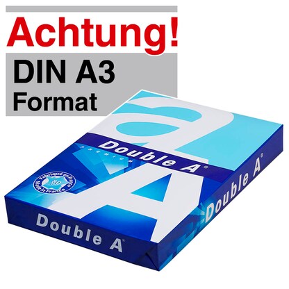 Artikelbild für Double A Kopierpapier PREMIUM DIN A3 80 g/qm 500 Blatt, Artikelnummer 116954