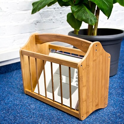 Artikelbild 3 für relaxdays Zeitungsständer 10015644_0 braun Bambus, DIN A4 quer, Artikelnummer 473623