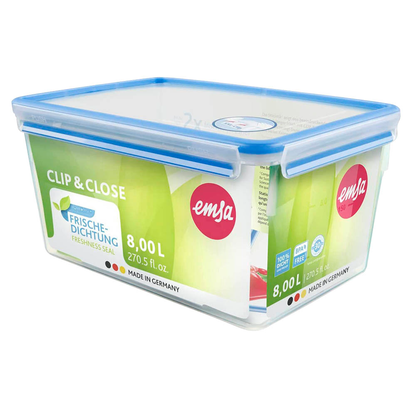 Artikelbild für emsa Frischhaltedose CLIP & CLOSE 16,2 cm hoch transparent 8,0 l, 1 St., Artikelnummer 250072