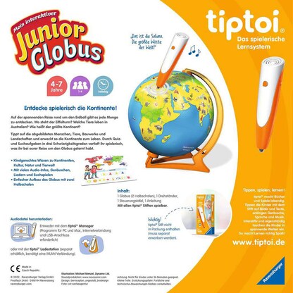 Artikelbild 2 für Ravensburger tiptoi Mein interaktiver Junior Globus Lernspielzeug, 1 St., Artikelnummer 934782