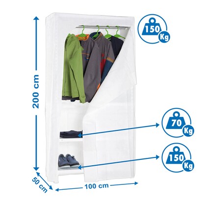 Artikelbild 2 für Simonrack Stoffschrank CLICK & KEEP, 8435104918371 weiß 100,0 x 50,0 x 200,0 cm, 1 St., Artikelnummer 979142