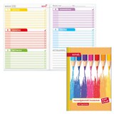 Artikelbild 1 für ROTH Hausaufgabenheft Buntstifte Klipp & Klar liniert DIN A5 ohne Rand, 96 Blatt, 1 St., Artikelnummer 580546