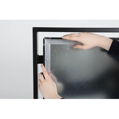 Artikelbild 10 für update displays Kundenstopper Square schwarz DIN A1 2 Fächer 73,0 x 40,0 x 119,5 cm, 1 St., Artikelnummer 619526