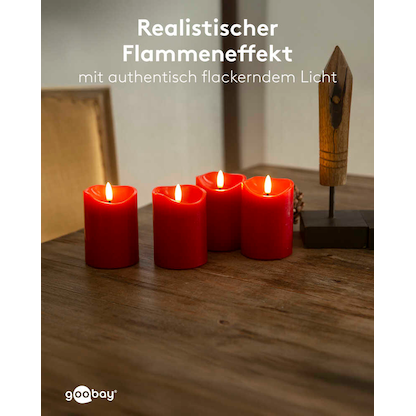 Artikelbild 2 für goobay LED-Kerzen rot, 4 St., Artikelnummer 725469