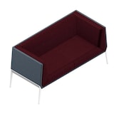 Artikelbild 1 für Quadrifoglio 2-Sitzer Sofa Accord bordeaux, grau weiß Stoff 156,0 x 68,0 x 76,0 cm, 1 St., Artikelnummer 462123