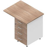 Artikelbild 1 für Quadrifoglio Standcontainer weiß, ulme 4 Auszüge Kunststoff-Stangengriff weiß 80,0 x 60,0 x 75,0 cm, Artikelnummer 592877