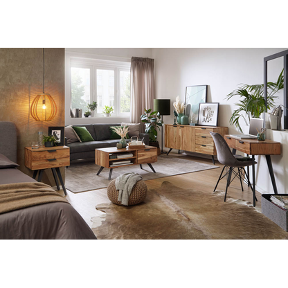 Artikelbild 9 für WOHNLING Couchtisch rechteckig Holz akazie 95,0 x 45,0 x 45,0 cm, 1 St., Artikelnummer 438521