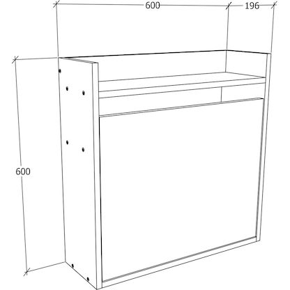 Artikelbild 3 für VCM my office Wandschreibtisch weiß rechteckig, hängend weiß 60,0 x 53,0 cm, Artikelnummer 267579