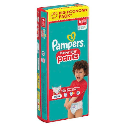 Artikelbild 4 für Pampers® Windeln baby-dry™ BIG ECONOMY PACK Gr. 6 (13-19 kg) für Kids und Teens, 50 St., Artikelnummer 782484