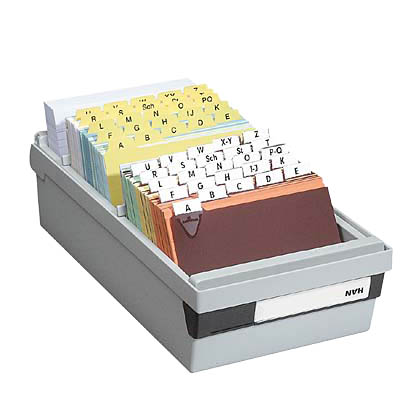 Artikelbild für HAN Karteikasten DIN A6 für 800 Karteikarten grau mit Deckel, Artikelnummer 451179