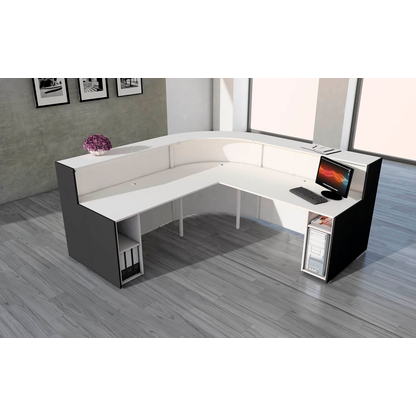 Artikelbild 5 für Kerkmann Empfangstheke BARI L-Form, weiß, anthrazit 235,0 x 235,0 x 112,0 cm, Artikelnummer 690471