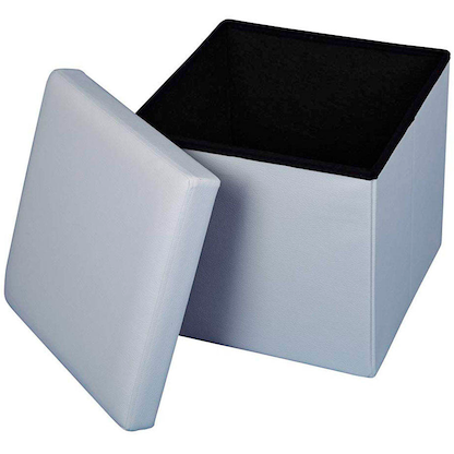 Artikelbild 3 für Echtwerk Hocker mit Stauraum Store Cube EW-SW-0440 weiß Kunstleder, 1 St., Artikelnummer 161754