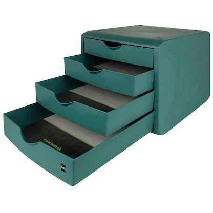 Artikelbild 3 für helit Schubladenbox the green chameleon grün H6429552, DIN A4 mit 4 Schubladen, 1 St., Artikelnummer 823751