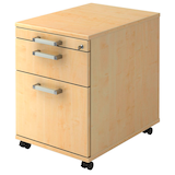 Artikelbild 1 für HAMMERBACHER Solid AC20 Rollcontainer ahorn 3 Auszüge 42,8 x 58,0 x 59,0 cm, Artikelnummer 399283