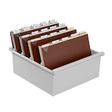 Artikelbild 1 für HAN Karteikasten DIN A4 für 1.300 Karteikarten grau ohne Deckel, Artikelnummer 786970