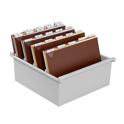 Artikelbild für HAN Karteikasten DIN A4 für 1.300 Karteikarten grau ohne Deckel, Artikelnummer 786970