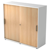 Artikelbild 1 für HAMMERBACHER Schiebetürenschrank 1753S, V1753S/W/E/SG weiß, eiche 2 Fachböden 120,0 x 40,0 x 110,0 cm, Artikelnummer 859823