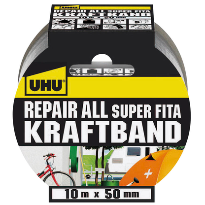 Artikelbild für UHU Repair All Super Fita Gewebeband silber 50,0 mm x 10,0 m 1 St., Artikelnummer 120653