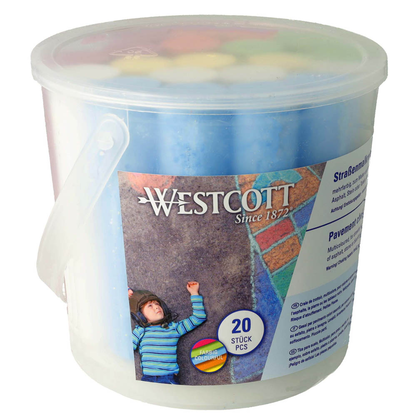 Artikelbild für WESTCOTT Straßenmalkreide farbsortiert 20 St., Artikelnummer 333459