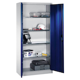 Artikelbild 1 für CP Stahlschrank 08920-00 S10098 lichtgrau, enzianblau 4 Fachböden 93,0 x 40,0 x 195,0 cm, aufgebaut, 1 St., Artikelnummer 414399