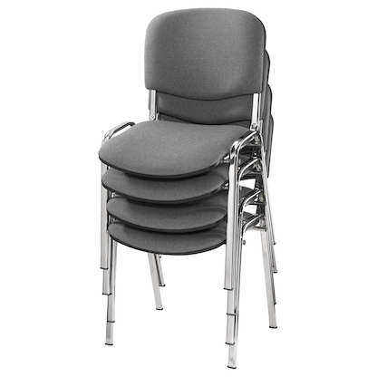 Artikelbild 4 für Nowy Styl Besucherstühle Iso ISO CR 1.3 C73 grau, gemustert Stoff, 4 St., Artikelnummer 104632