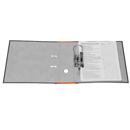 Artikelbild 6 für AKTION: LEITZ 1080 Ordner orange marmoriert Karton 8,0 cm DIN A4, 10 St., Artikelnummer 653786