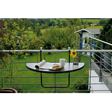 Artikelbild 1 für BEST Butler Balkonhängetisch halbrund Kunststoff anthrazit 100,0 x 50,0 x 8,0 cm, 1 St., Artikelnummer 138721